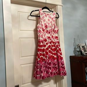 Flower print A-line dress